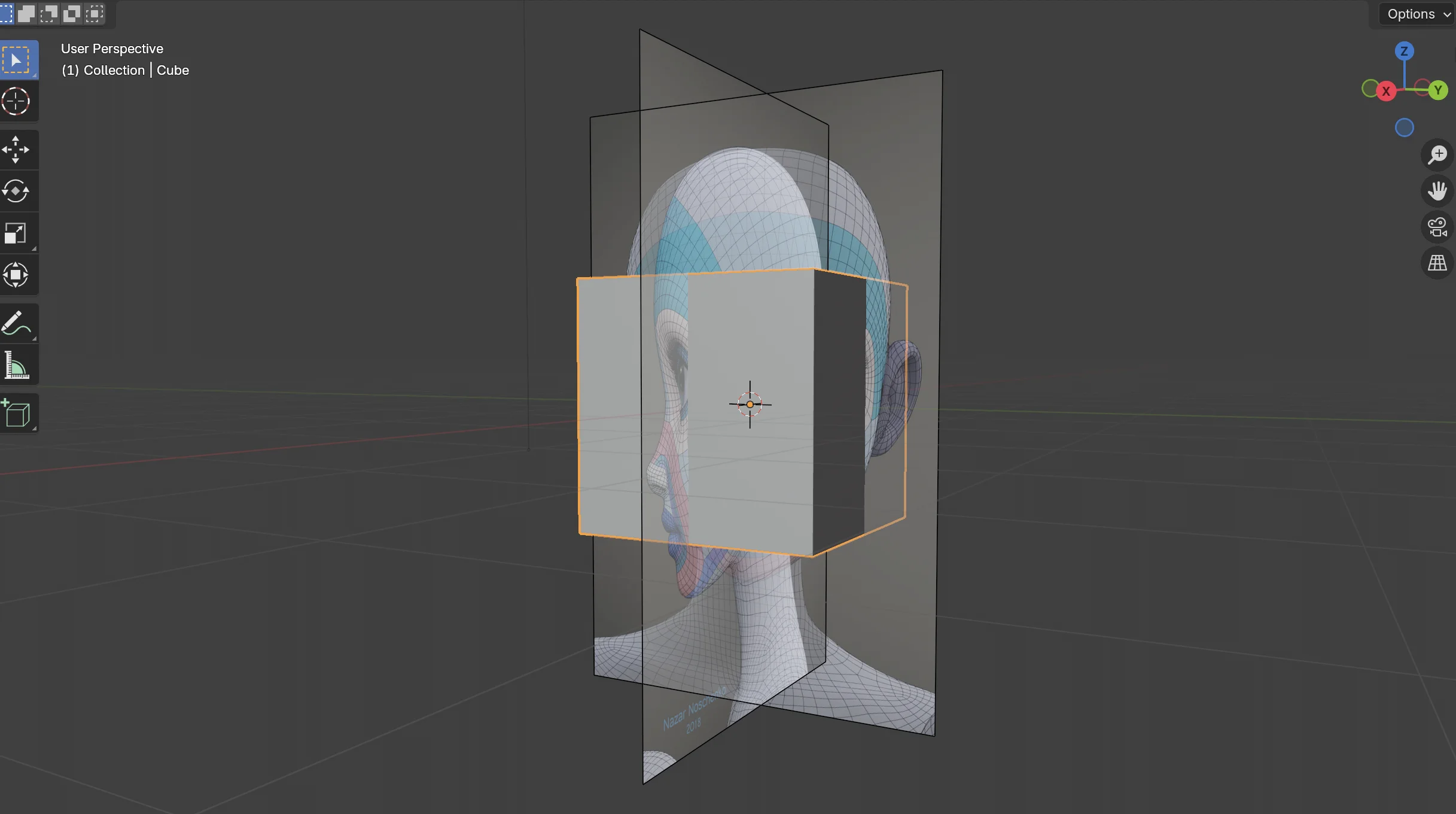 Reference image set up