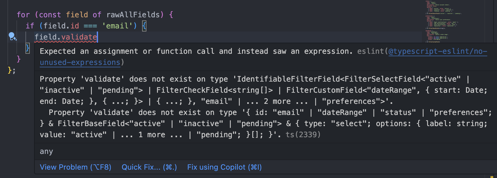getAllFields error