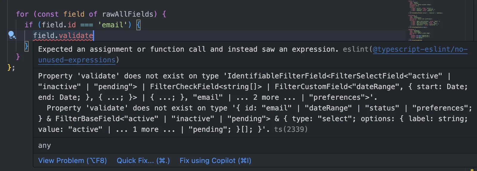 getAllFields error